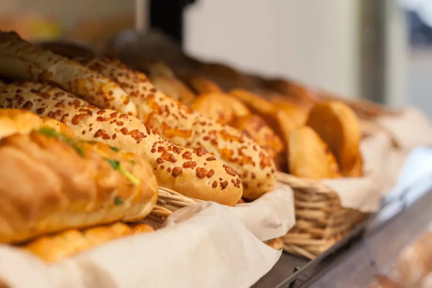 Pastries in a basket