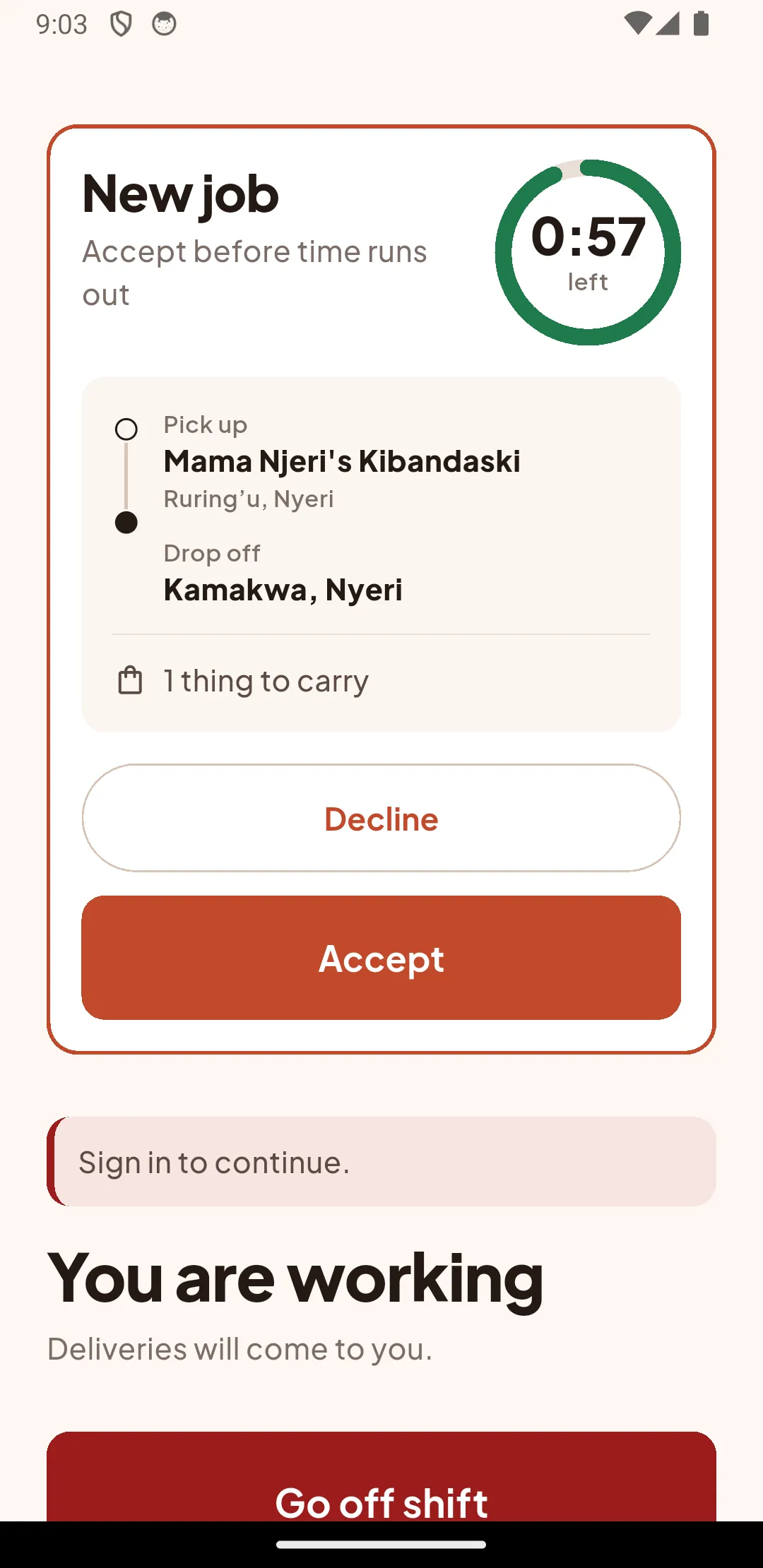 Pezta rider app: a new job from Mama Njeri's Kibandaski to Kamakwa